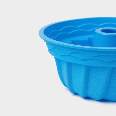 The form for baking the share "German cupcake. Custard cookies ", silicone, 23 × 10 cm, blue color-4