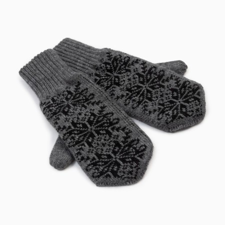 Women's mittens, gray color, size 18