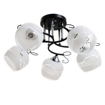 Milava chandelier 5he27 40W black-chromium 62x62x27 cm Bayerlux