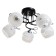 Milava chandelier 5he27 40W black-chromium 62x62x27 cm Bayerlux