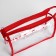 Lightning cosmetic bag, red/transparent color