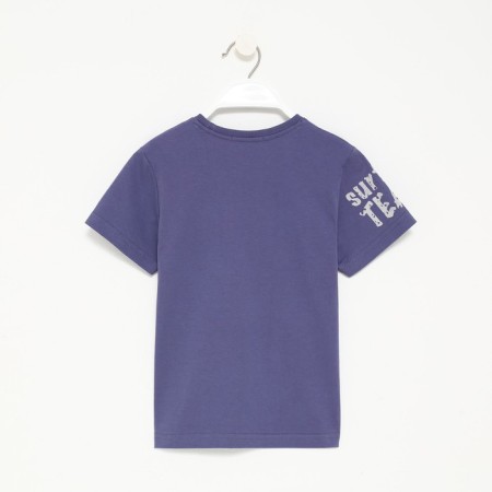 T -shirt for a boy, indigo color, height 122cm-4