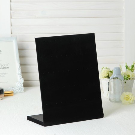Steacle for earrings 5 ​​rows, black color, 30 pairs 20x10x26 cm-1
