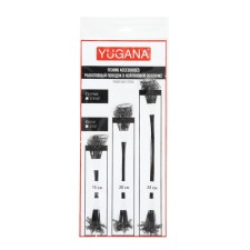 A set of steel leashes Yugana, 1x7 threads, nylon shell, black, 45 pcs.