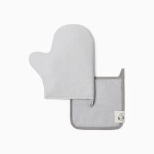 Set of kitchen. Ethel Home col. Light gray, mittens-seizure 18x29 cm, birch 19x19 cm,