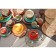 Board ceramic dinner shade "Sea World", d = 27 cm, burgundy color
