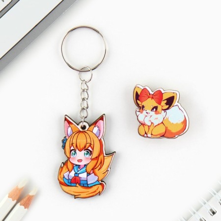 Keychain for keys with the icon "You are a nyashka", anime-1