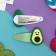 Invisibility for hair "Lolia" (set 2 pcs) cute avocado, 5.5 cm, green