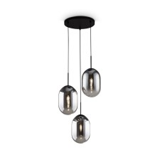 Suspended lamp Freya FR1011PL-03B Tesse, 430x430x3440 mm, E14, 3x40W, matte black black color
