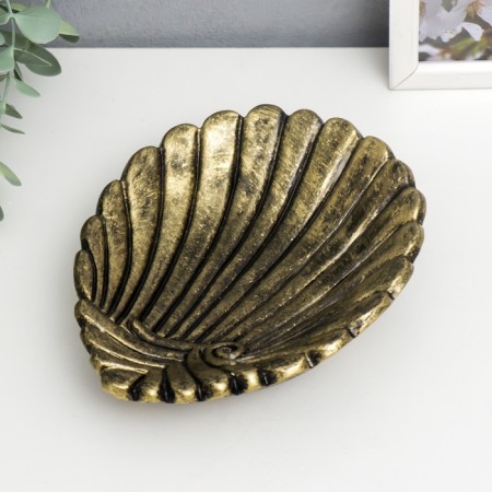 Decorative polystone plate "Shell" under the brass 5x15x18.5 cm-1