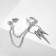 Earring "Kaff" Youth, white color in silver