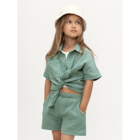 Muslim children's costume Amarobaby Easy, height 116 cm, mint color-10