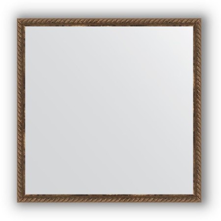 Mirror in the baguette frame - twisted bronze 26 mm, 58 x 58 cm, EvoForm