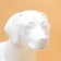 Dog mannequin, stagnant, collapsible, fiberglass, white