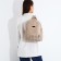 Women's backpack made of artificial leather with lightning, 1 pocket, beige color