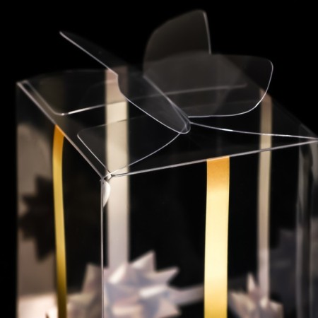 PVC folding box "Golden Bow", 6 x 6 x 10 cm-2