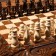 Hand-handed chess-wagon-work "Universal", with a pen, 50x27 cm, an array of walnut, Armenia