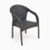 Set of garden furniture: table + 2 stools, plastic, anthracite, maximum load 120 kg