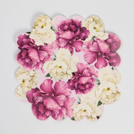 Cookie box, confectionery packaging with PVC lid, “you with love”, 13 x 13 x 3 cm-4