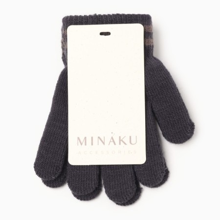 Children's gloves minku, dark blue color, 13 cm-3