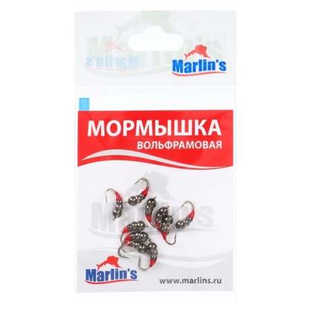 Mormyshka tungsten Marlin’s Murash No. 2, 3.5 mm, 0.65 g, black color, 10 pcs-1