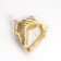 Candle "shell" in the candlestick of gypsum large, 17x11x5.5cm, gold