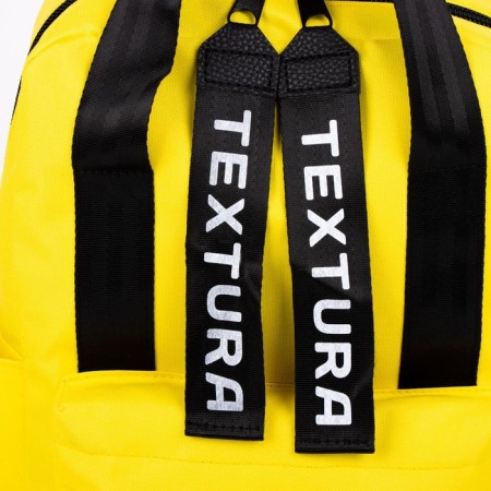 Backpack - youth bag from a lightning textile, 3 pockets, textura, yellow color-3