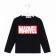 Marvel long sleeve T-shirt, height 110-116, black