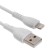 Cable Borofone BX51, Lightning - USB, 2.4 A, 1 m, PVC braid, white