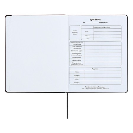 Universal diary for grades 1-11 Oxford, a solid cover of artificial leather, lies, 48 ​​sheets, coral spine-3