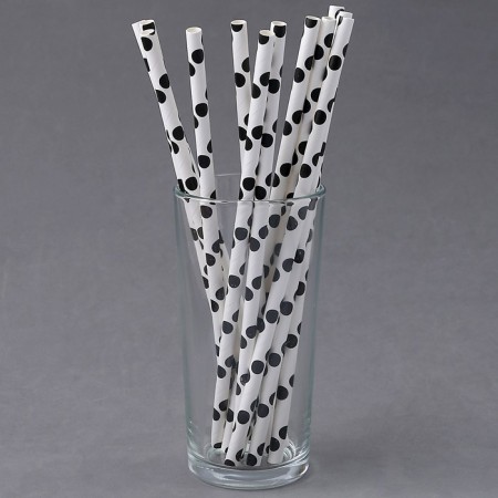 Politable cocktail tubes, set 12 pcs., White color-3