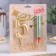 Set a candle for a cake number 5 giant, gold, with a fountain, 9.5 cm