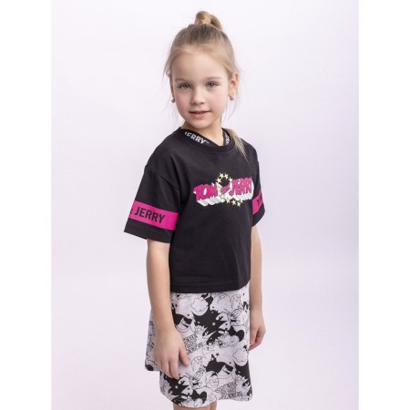 Set: T -shirt, sundress for girls, height 122 cm, multicolor color-1