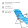 Swess chair, 82x59x116 cm, blue color