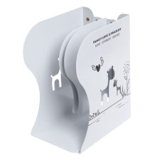 Supervision Book stand 10-50 cm Meshu white, 3 compartments, metal case