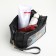 Cosmetic bag with lightning, black color
