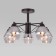 Ceiling light eurosvet takara 70135/5, e27, 5x40W, 620x620x360 mm, brown color