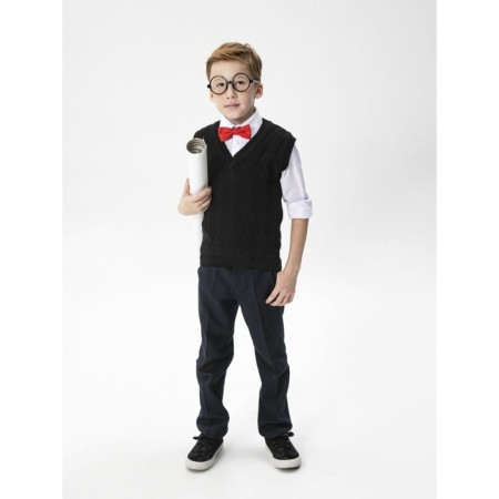 Knitted vest for a boy Amarobaby Pure Love School, height 140 cm, color black-4