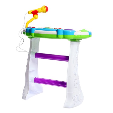 Floor synthesizer "Best Music", with a chair and a microphone-2