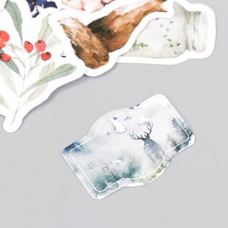 Stickers for creativity "Forest Motives" set of 46 pcs 4.4x4.4x1.1 cm-1