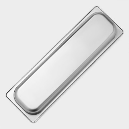 Gastrootiness 2/4 of stainless steel, 65 mm, 53 × 16.4 × 6.5 cm, thickness 0.8 mm-4