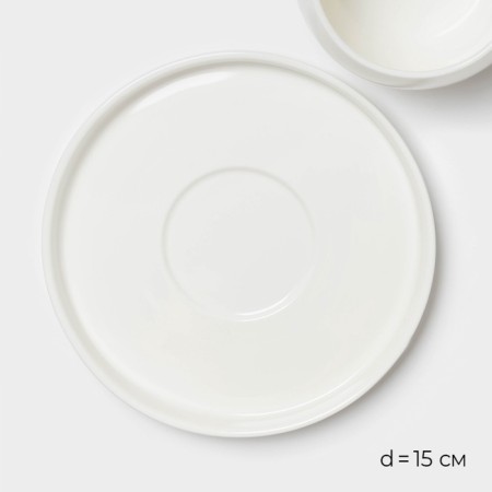 Tea couple Magistro OliveQueen, 220 ml, 15 × 15 cm, porcelain, white-2