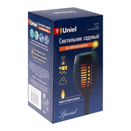 Uniel garden lamp on the solar battery "torch", 10 × 73 × 10 cm, flame effect-4