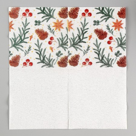 Paper napkins “Happy New Year: cones”, single -layer, 24 × 24 cm, New Year's set 20 pcs.-5