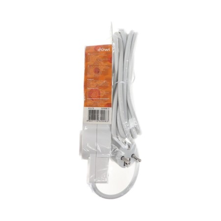 Duwi extension cord, 3 outlets, 3 m, 10 a, 2200 W, PVS 3x0.75 mm2, with salary, with a switch, white-6