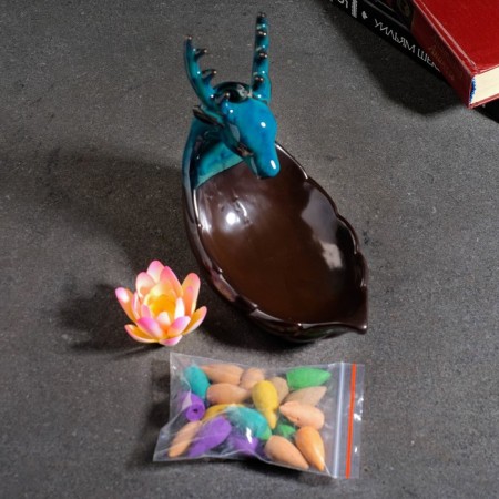 Set of incense on the stand "Deer" 19x18cm-2