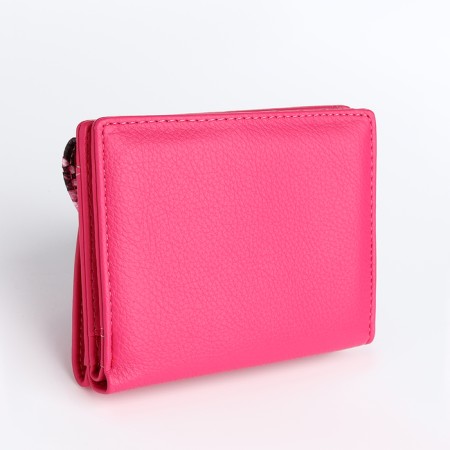 Women's wallet on magnet, pink color-1