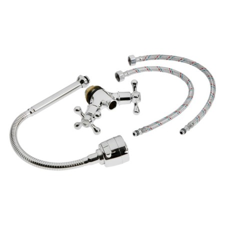 Kitchen mixer Zein Z25120101, flexible spout, crane boux brass 1/2 ", chrome-7