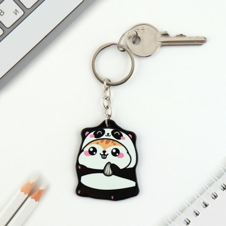 Key keychain acrylic "hamster", 7 x 12.5 cm-1
