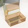 Casket Glass with a metal frame "Butterfly" rectangle caramel 12.3x20x8.3 cm